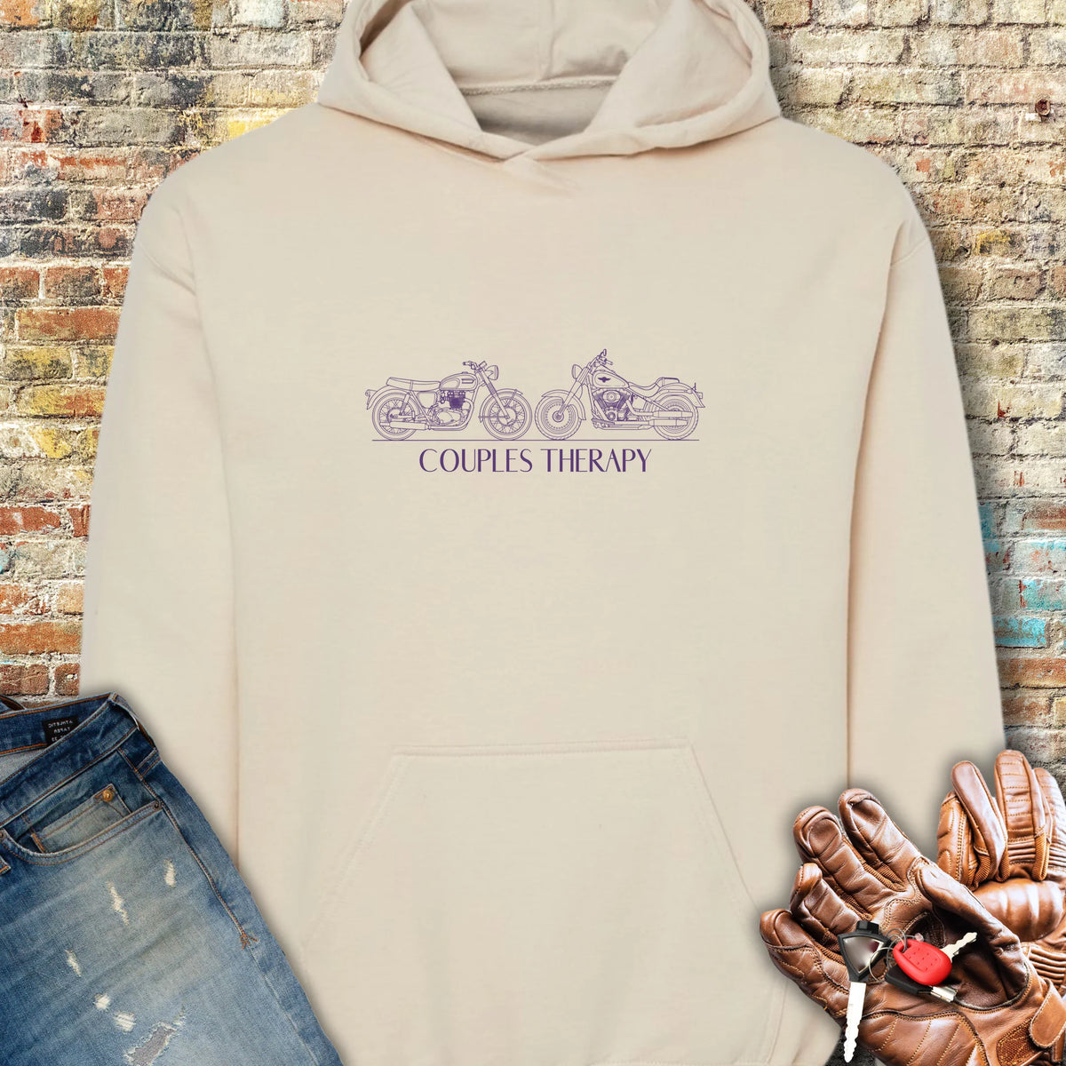 Couples Therapy II Hoodie - Sand