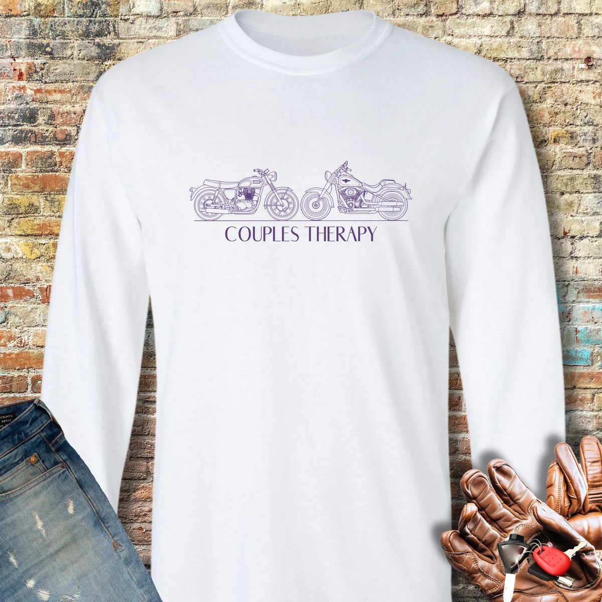 Couples Therapy II Long Sleeve T-Shirt - White