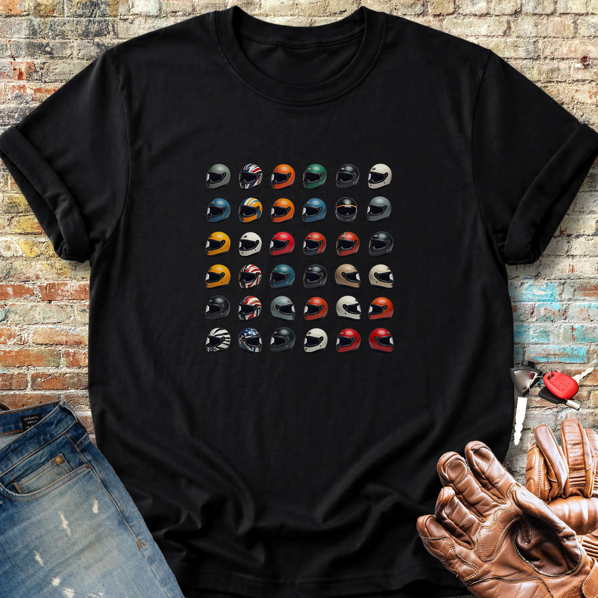Crash Helmets Classic T-Shirt - Black
