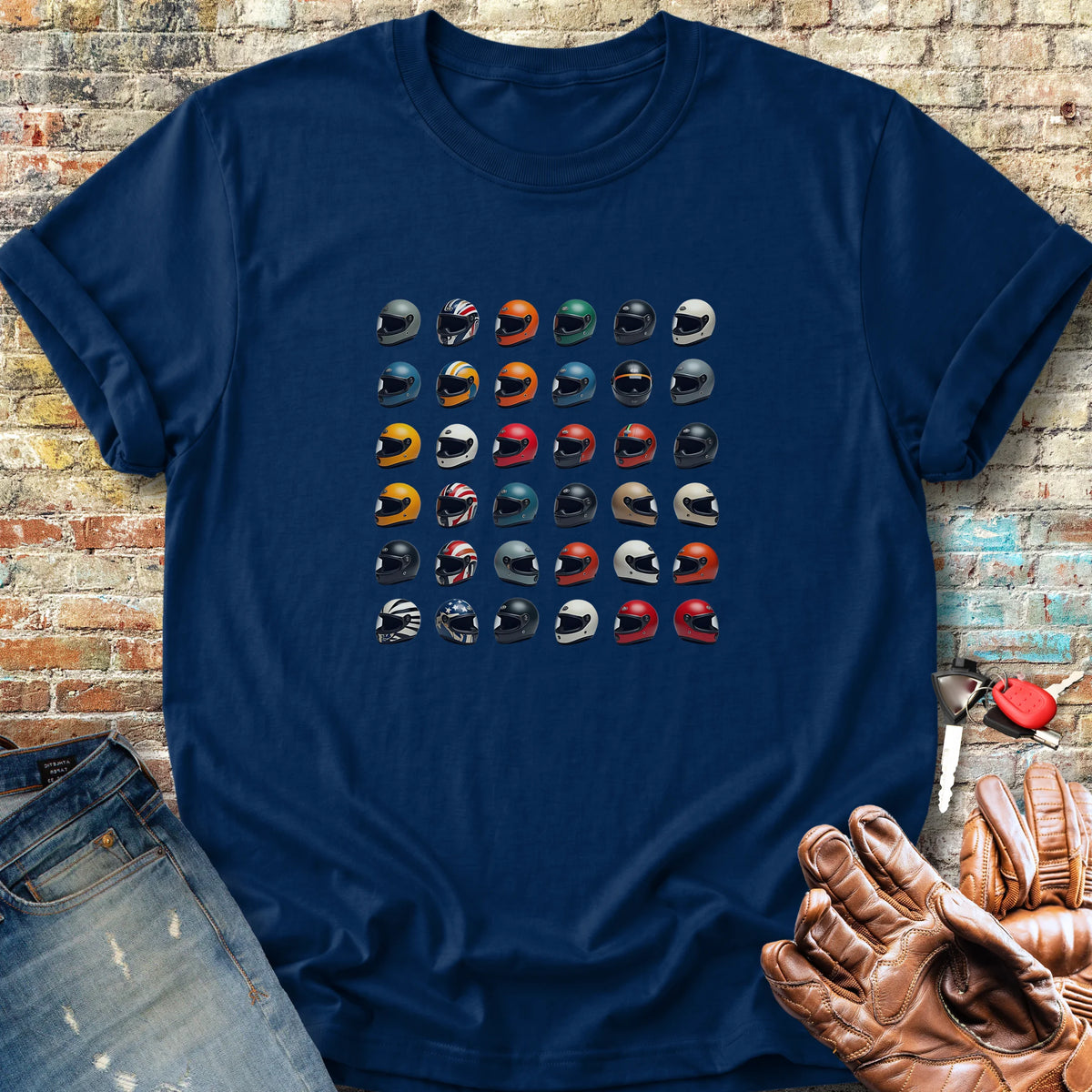 Crash Helmets Classic T-Shirt - Navy