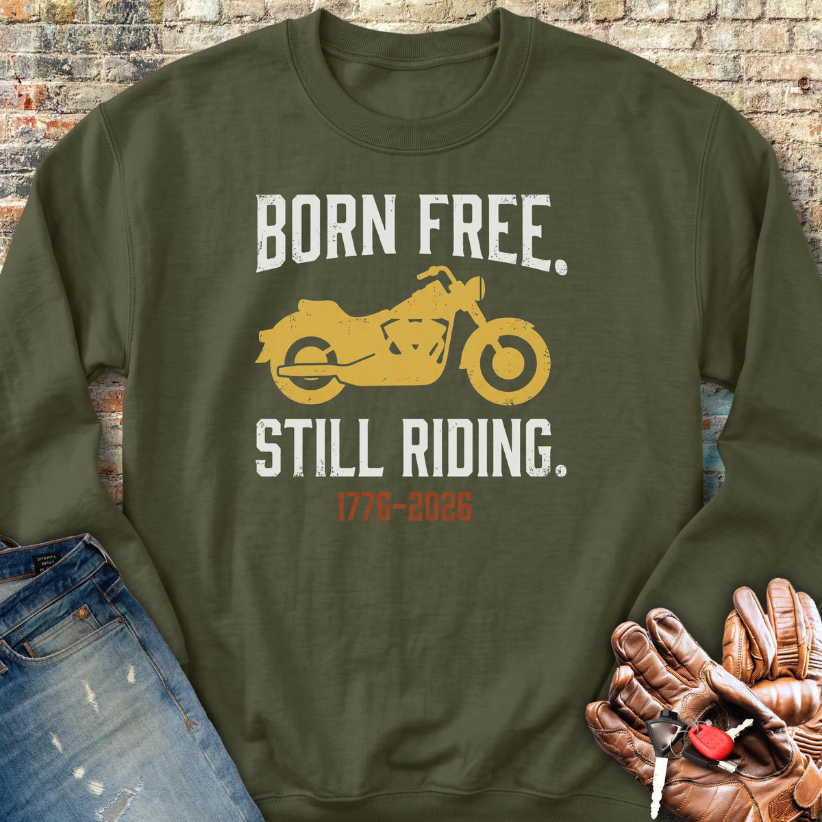 Cruising 250th Sweatshirt - Military Green