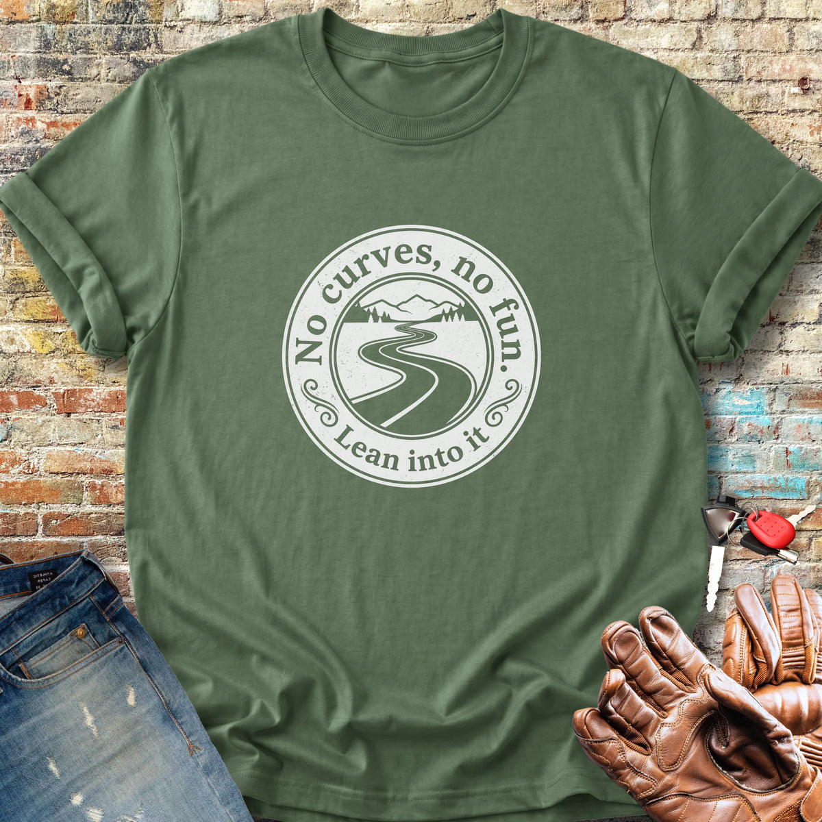 Curves Club Classic T-Shirt - Military Green