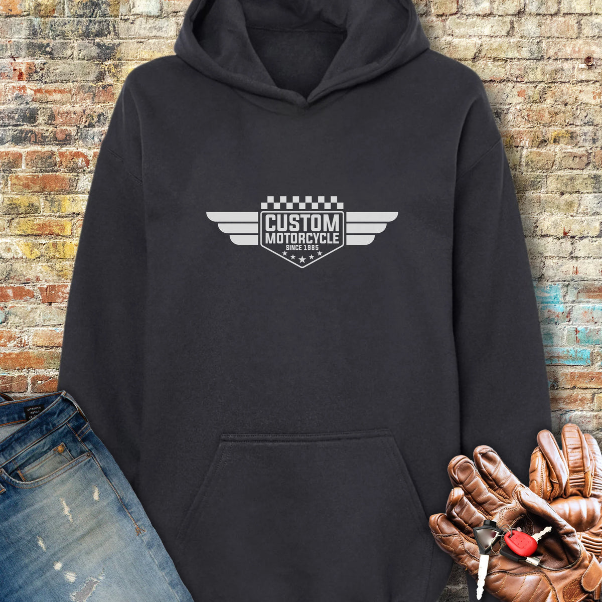 Custom 1985 Hoodie - Black