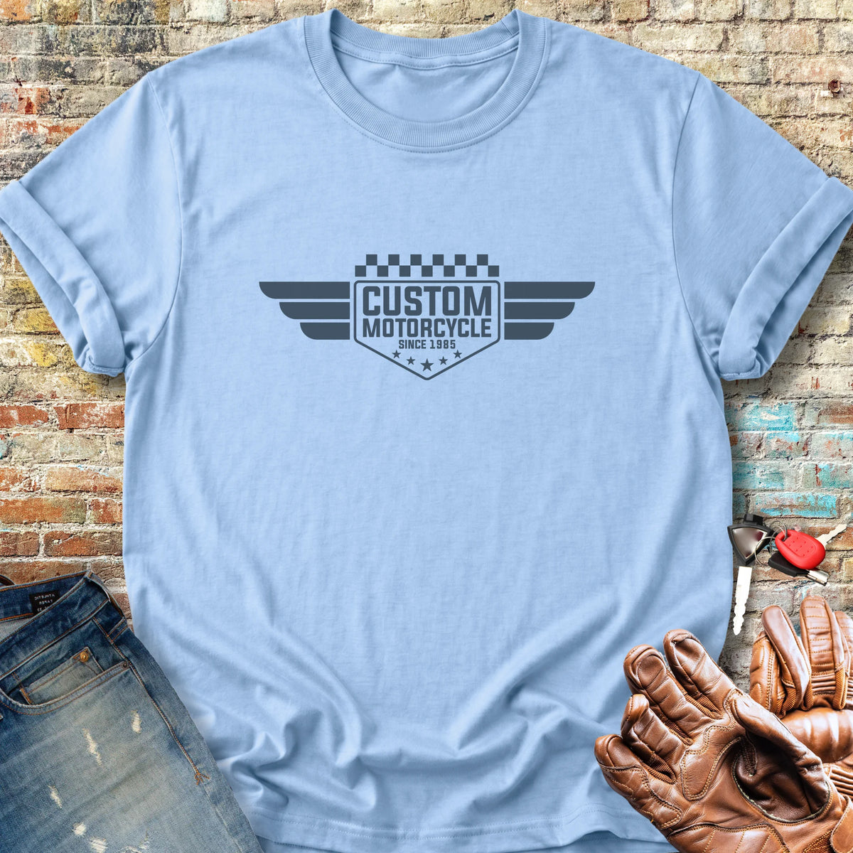 Custom 1985 Classic T-Shirt - Light Blue