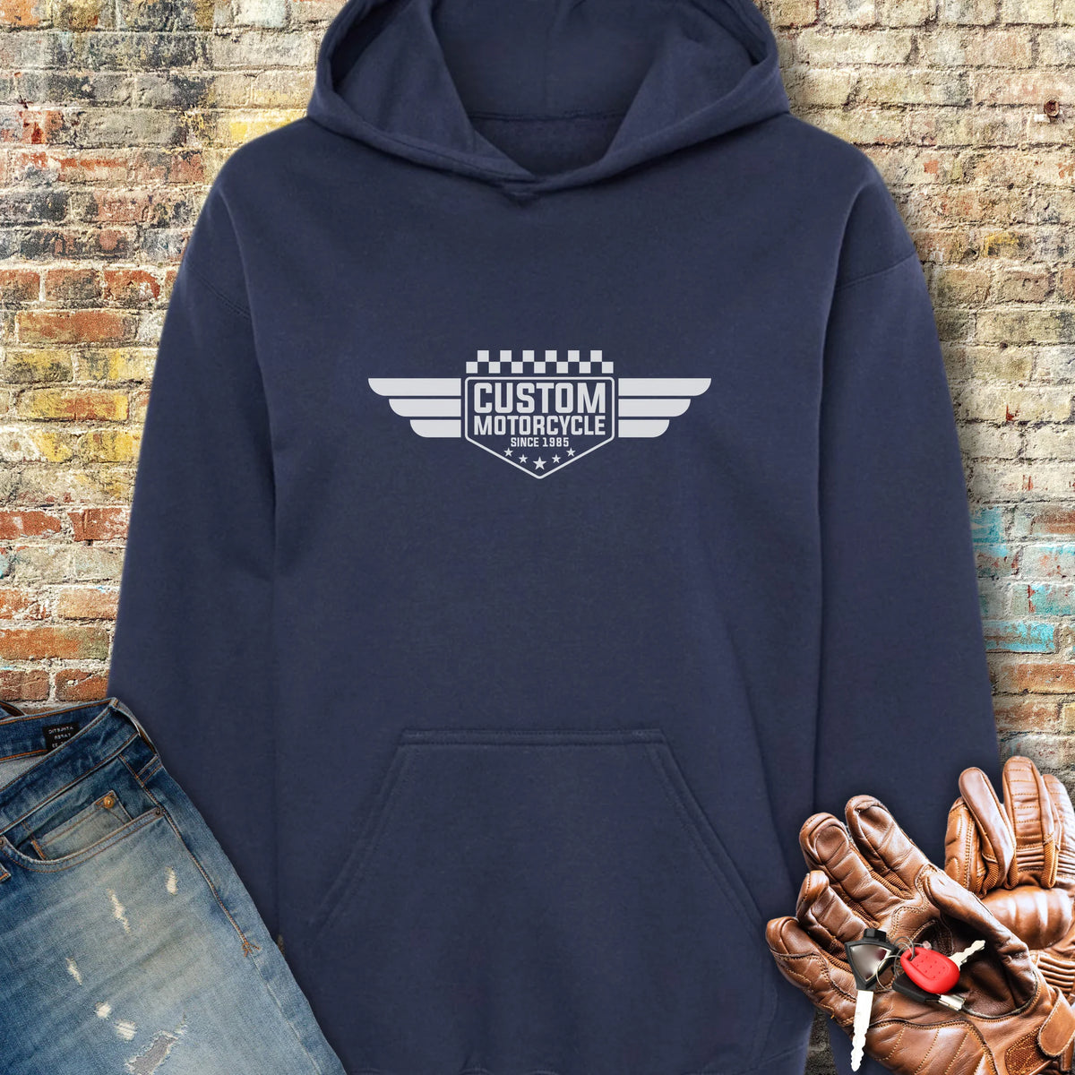 Custom 1985 Hoodie - Navy