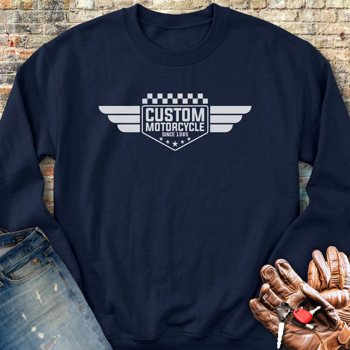 Custom 1985 Sweatshirt - Navy