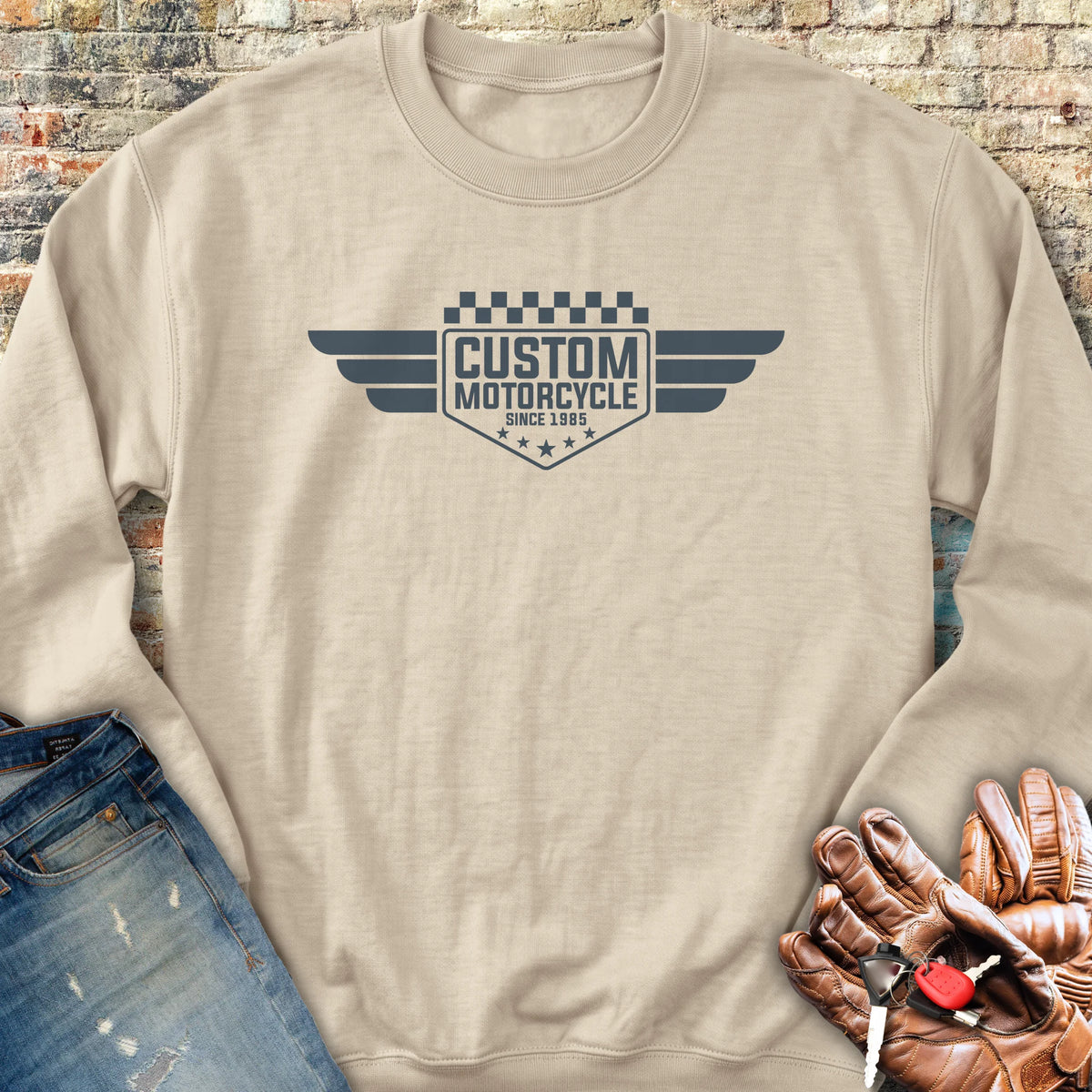 Custom 1985 Sweatshirt - Sand