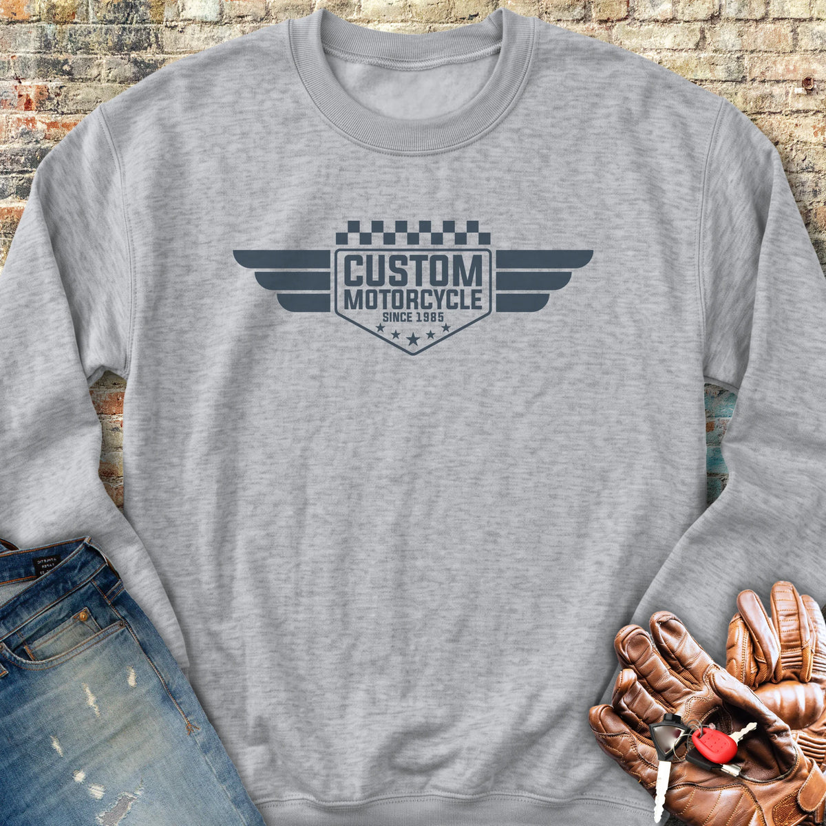 Custom 1985 Sweatshirt - Sport Grey