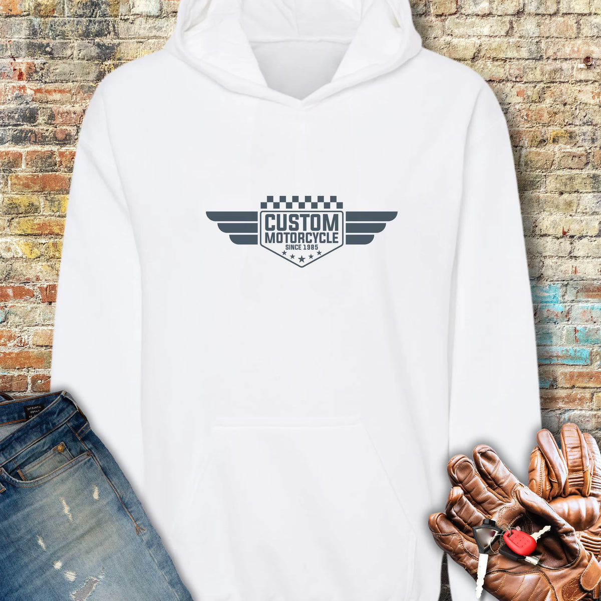 Custom 1985 Hoodie - White
