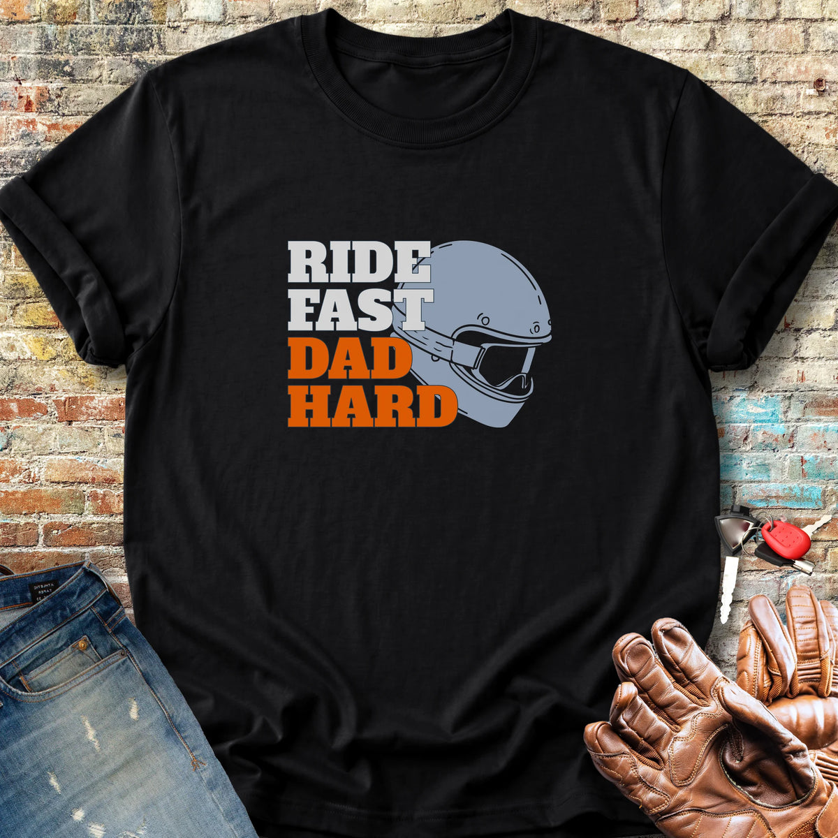 Dad Helmet Classic T-Shirt - Black