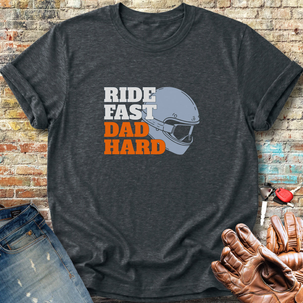 Dad Helmet Classic T-Shirt - Dark Heather