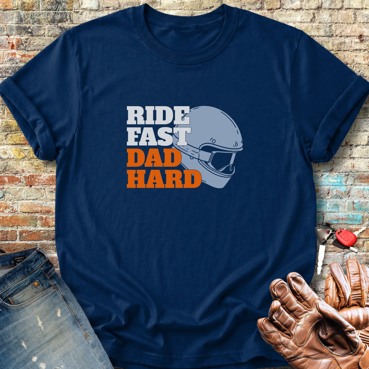 Dad Helmet Classic T-Shirt - Navy