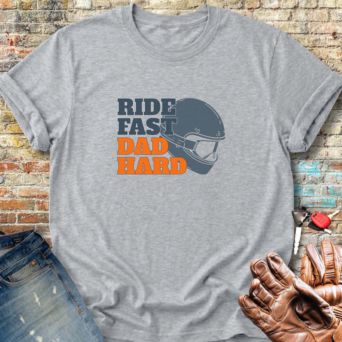 Dad Helmet Classic T-Shirt - Sport Grey