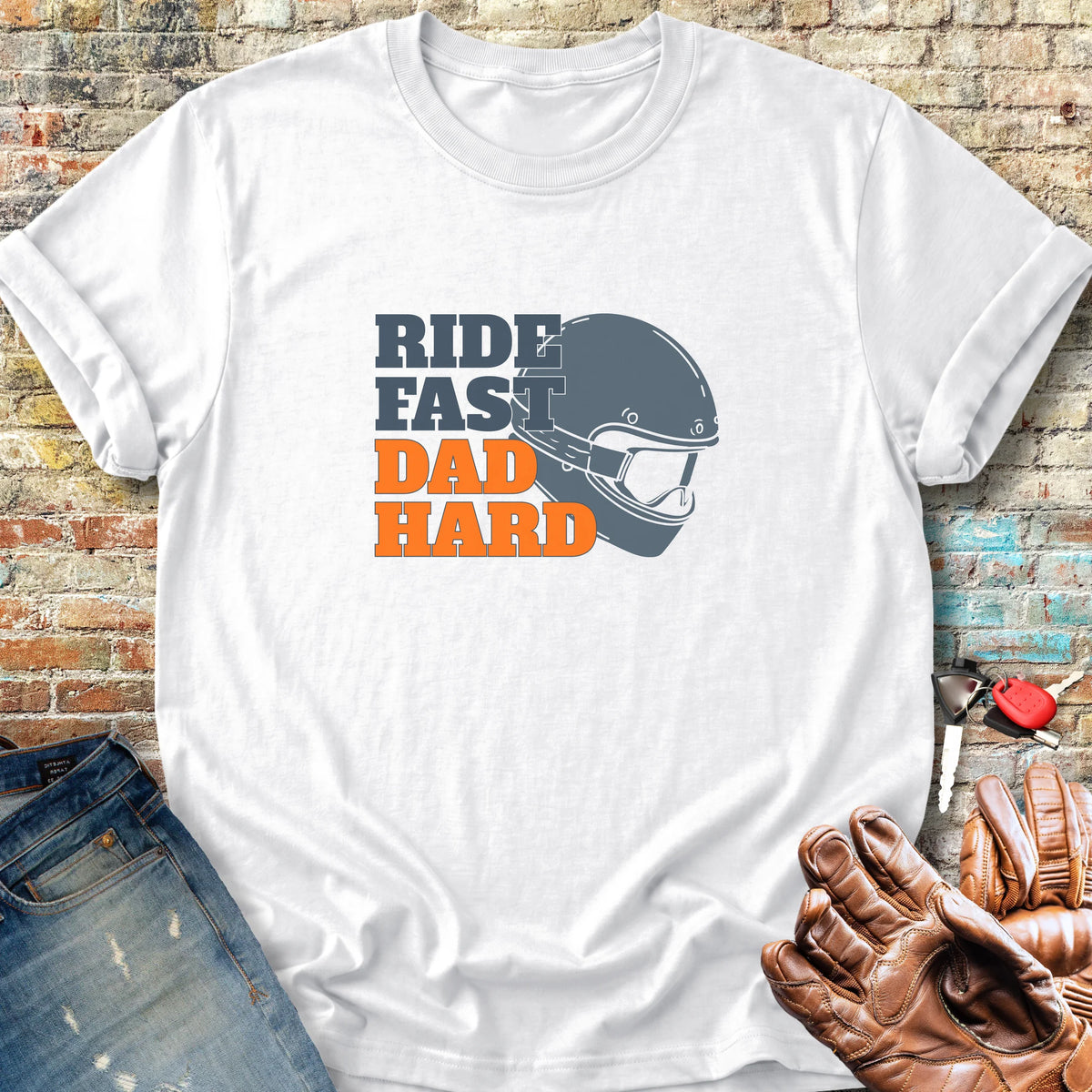 Dad Helmet Classic T-Shirt - White