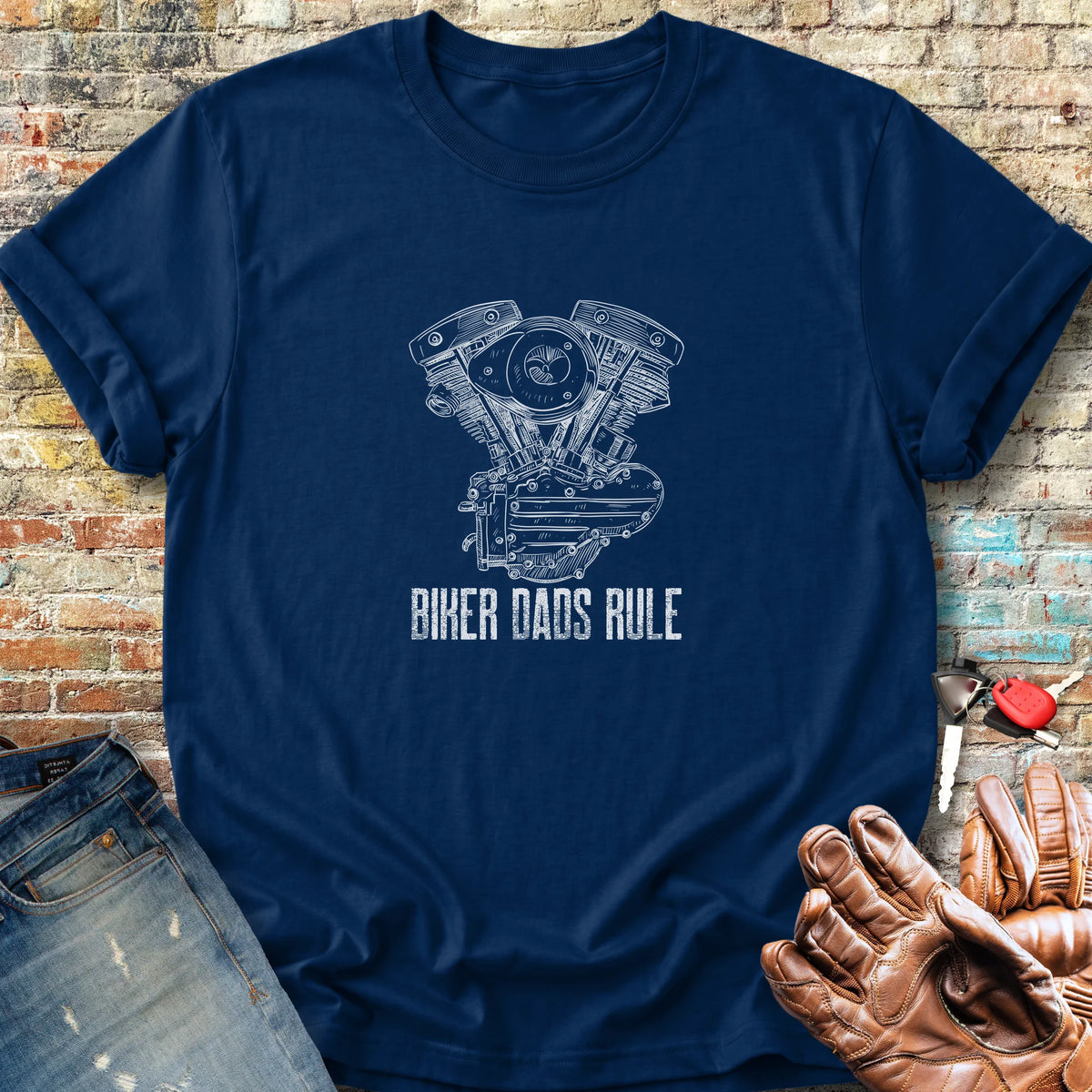 Dads Rule Classic T-Shirt - Navy
