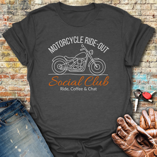 Ride-Out Social Club T-Shirt - Dark Heather