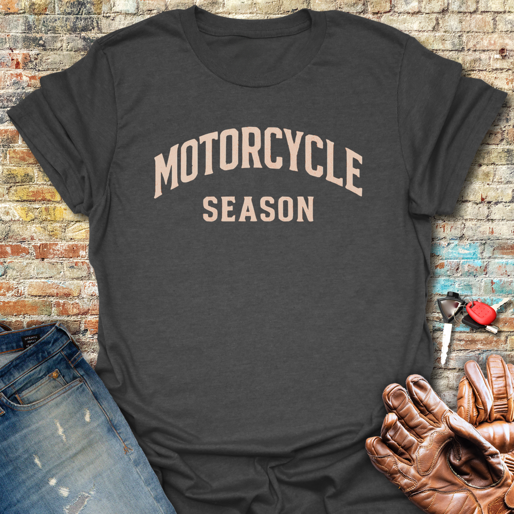 Motorcycle Season T-Shirt - Dark Heather