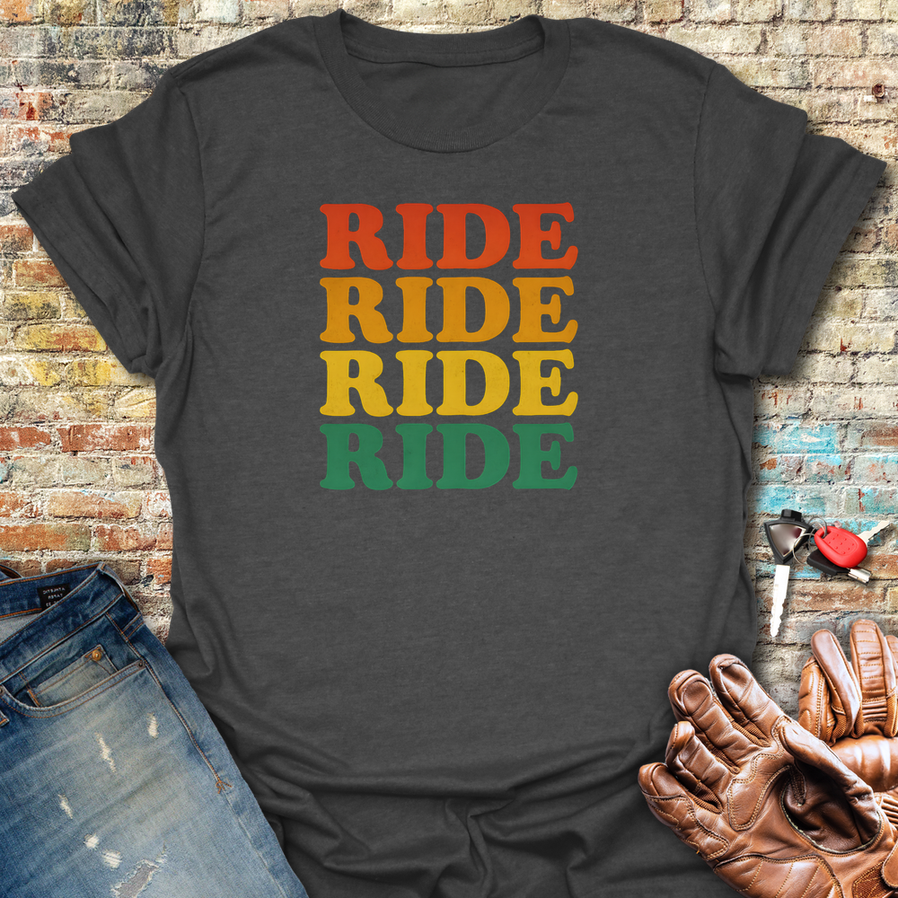 Ride Ride Ride T-Shirt - Dark Heather