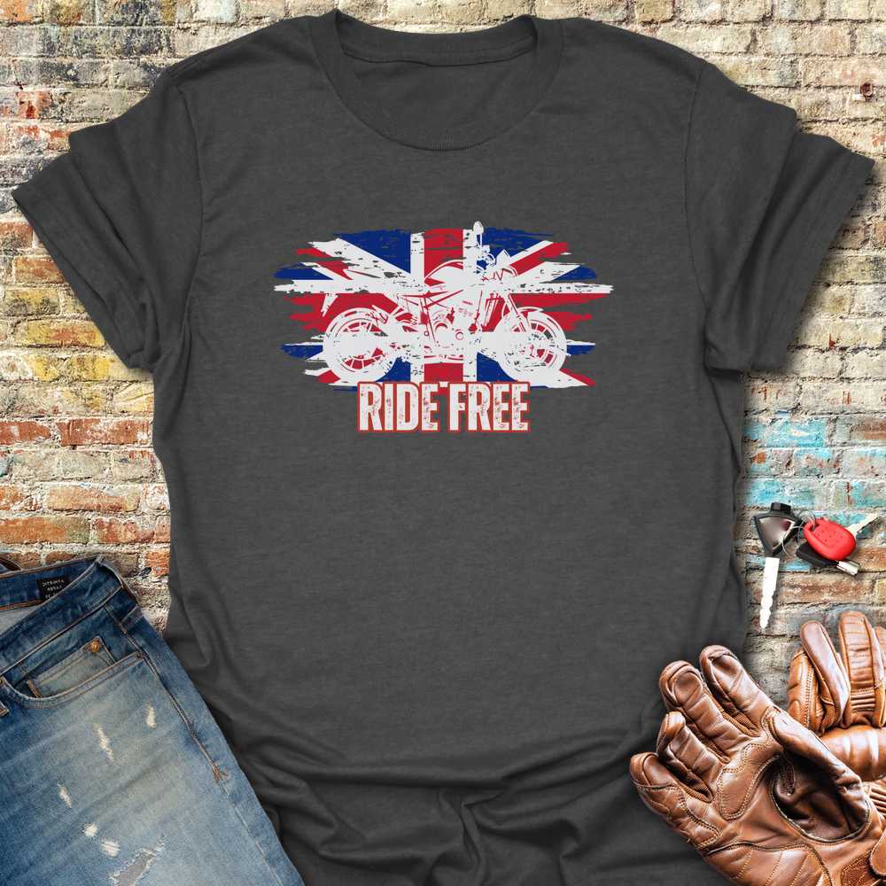 Ride Free Uk T-Shirt - Dark Heather