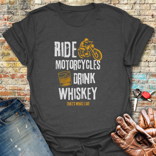 Drink Whiskey T-Shirt - Dark Heather