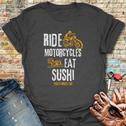 Eat Sushi T-Shirt - Dark Heather