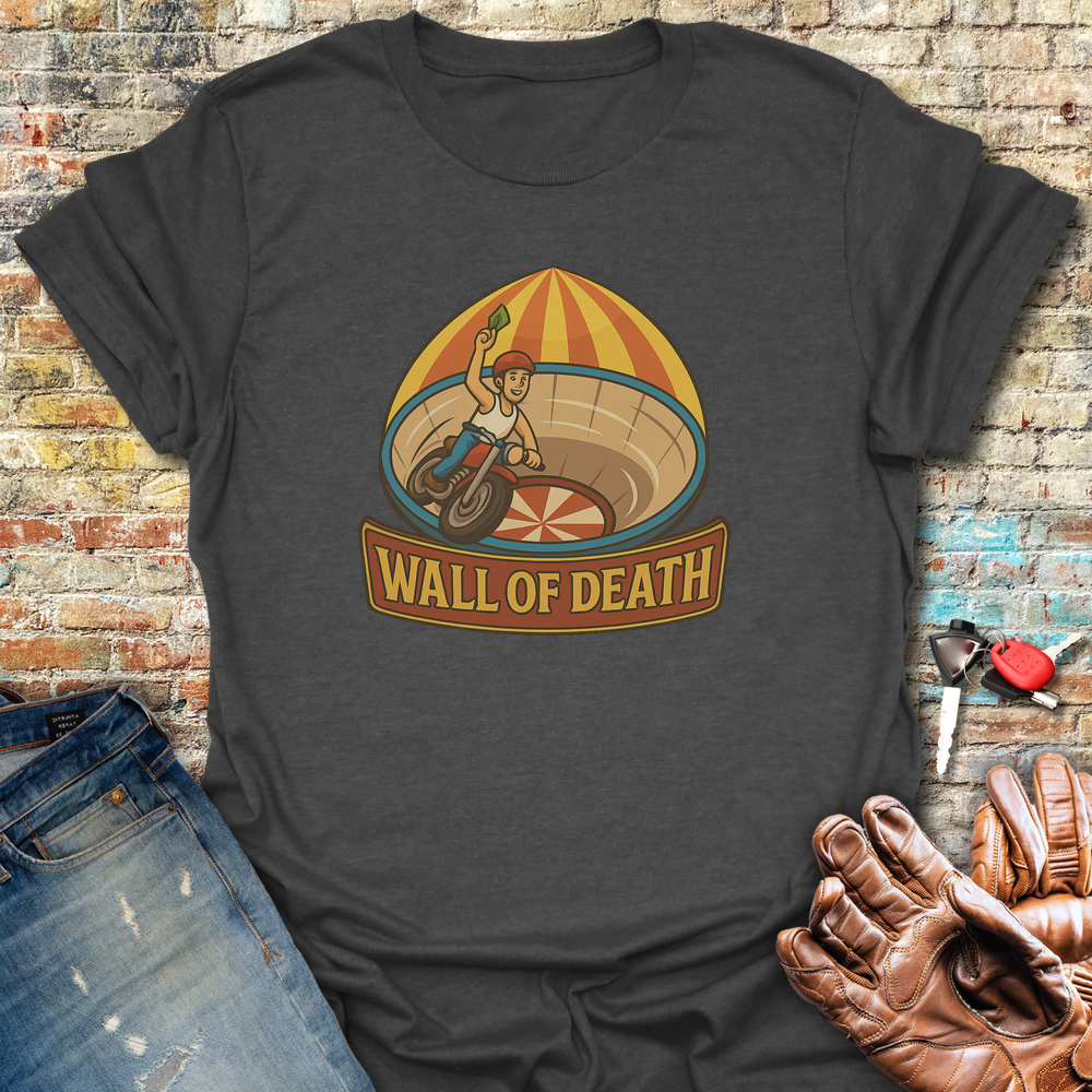 Wall Of Death T-Shirt - Dark Heather