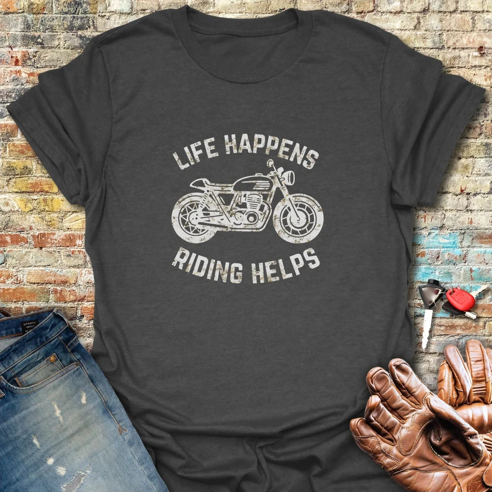 Life Happens T-Shirt - Dark Heather