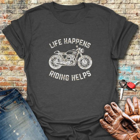 Life Happens T-Shirt - Dark Heather