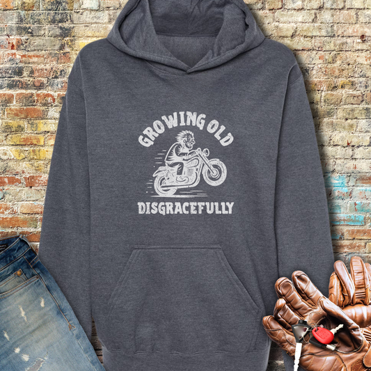Growing Old Hoodie - Dark Heather