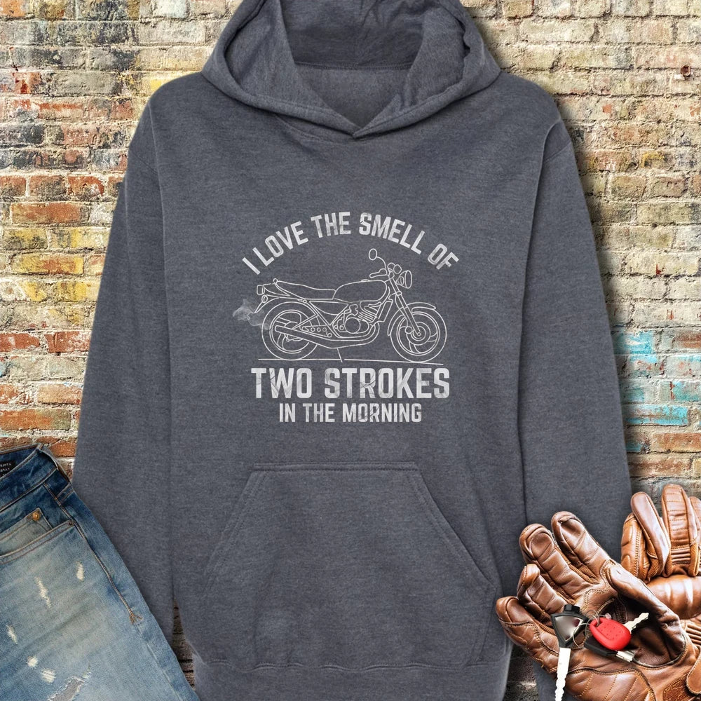 Two Strokes Hoodie - Dark Heather