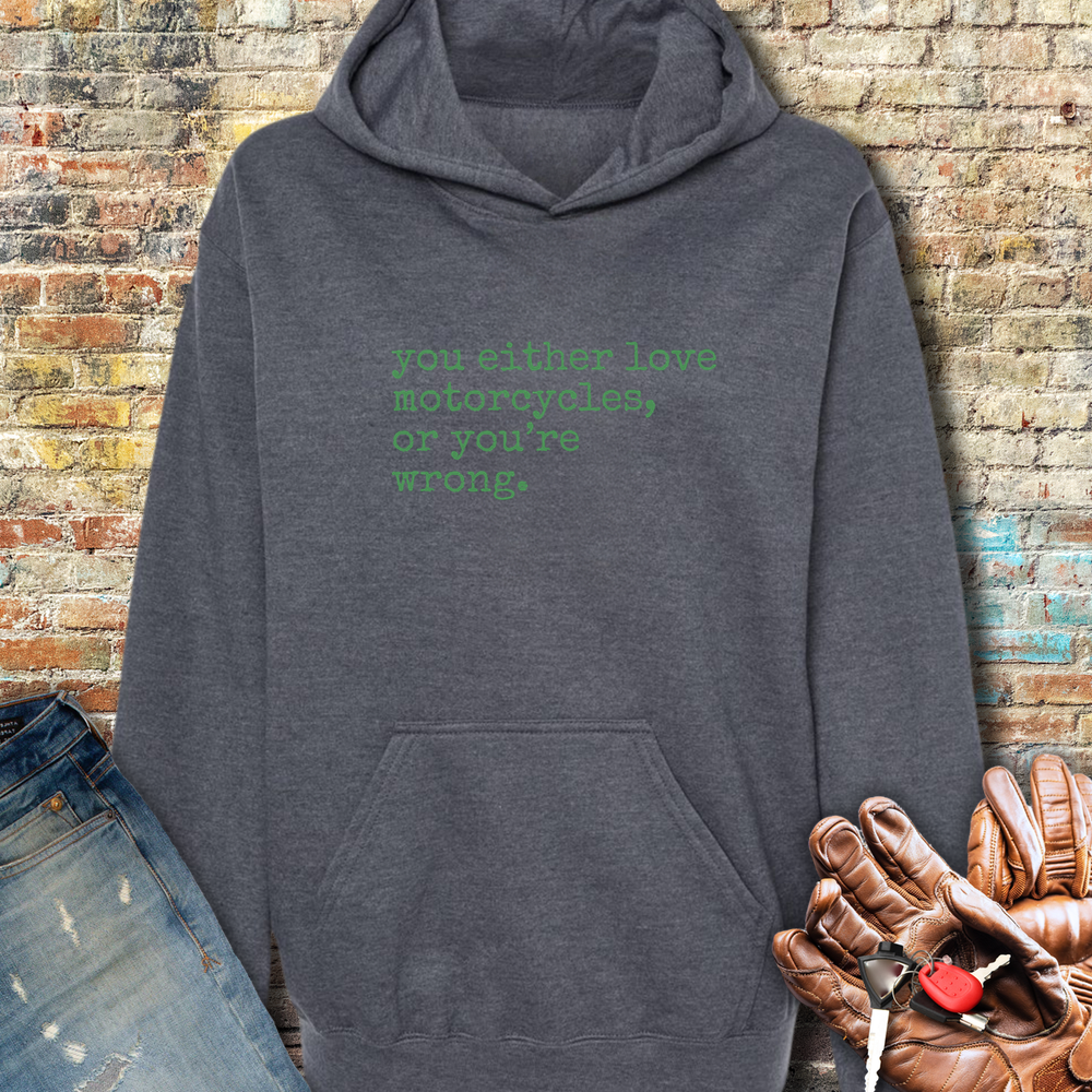 You're Wrong Hoodie - Dark Heather