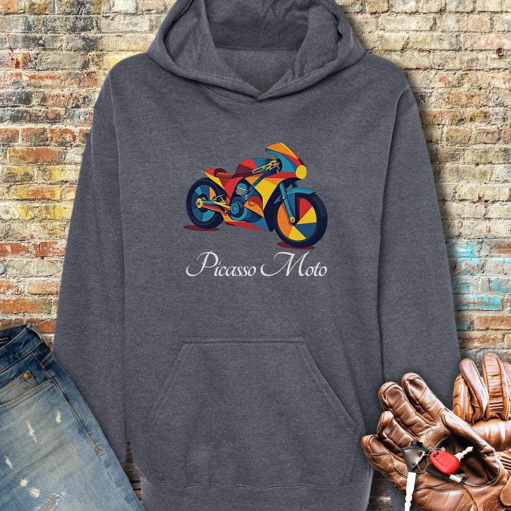 Picasso Moto Hoodie - Dark Heather