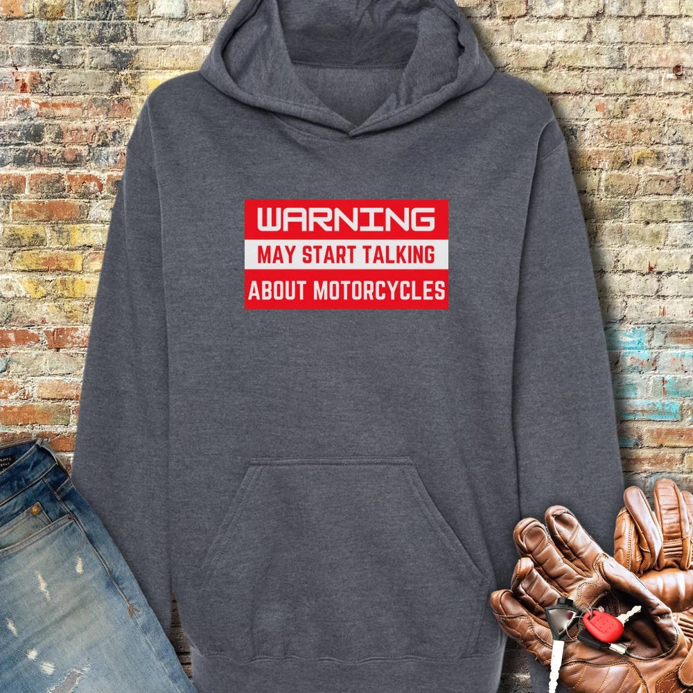 Warning Hoodie - Dark Heather
