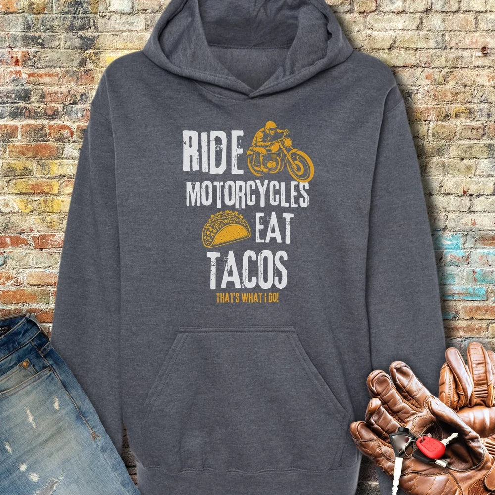 Eat Tacos Hoodie - Dark Heather
