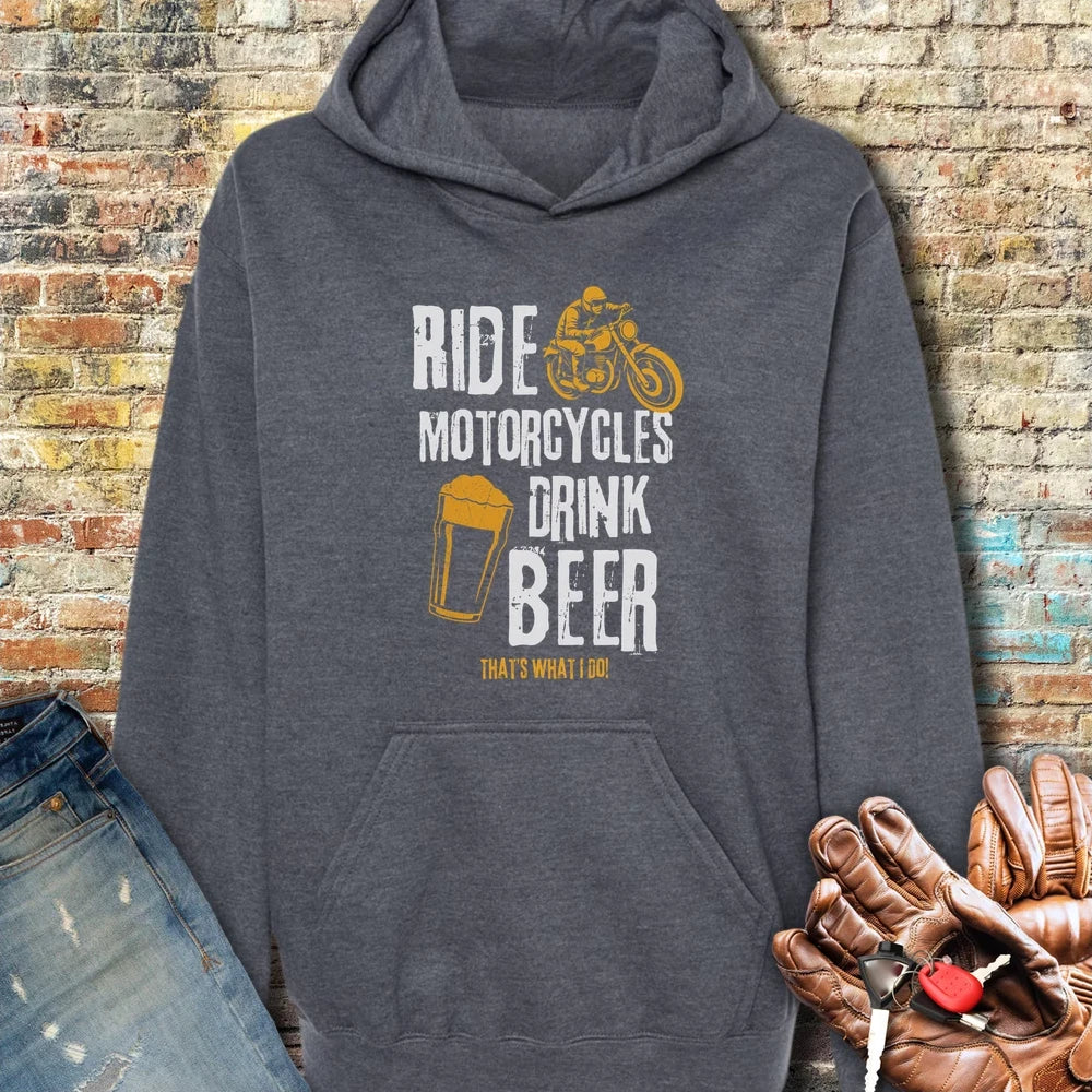 Drink Beer Hoodie - Dark Heather