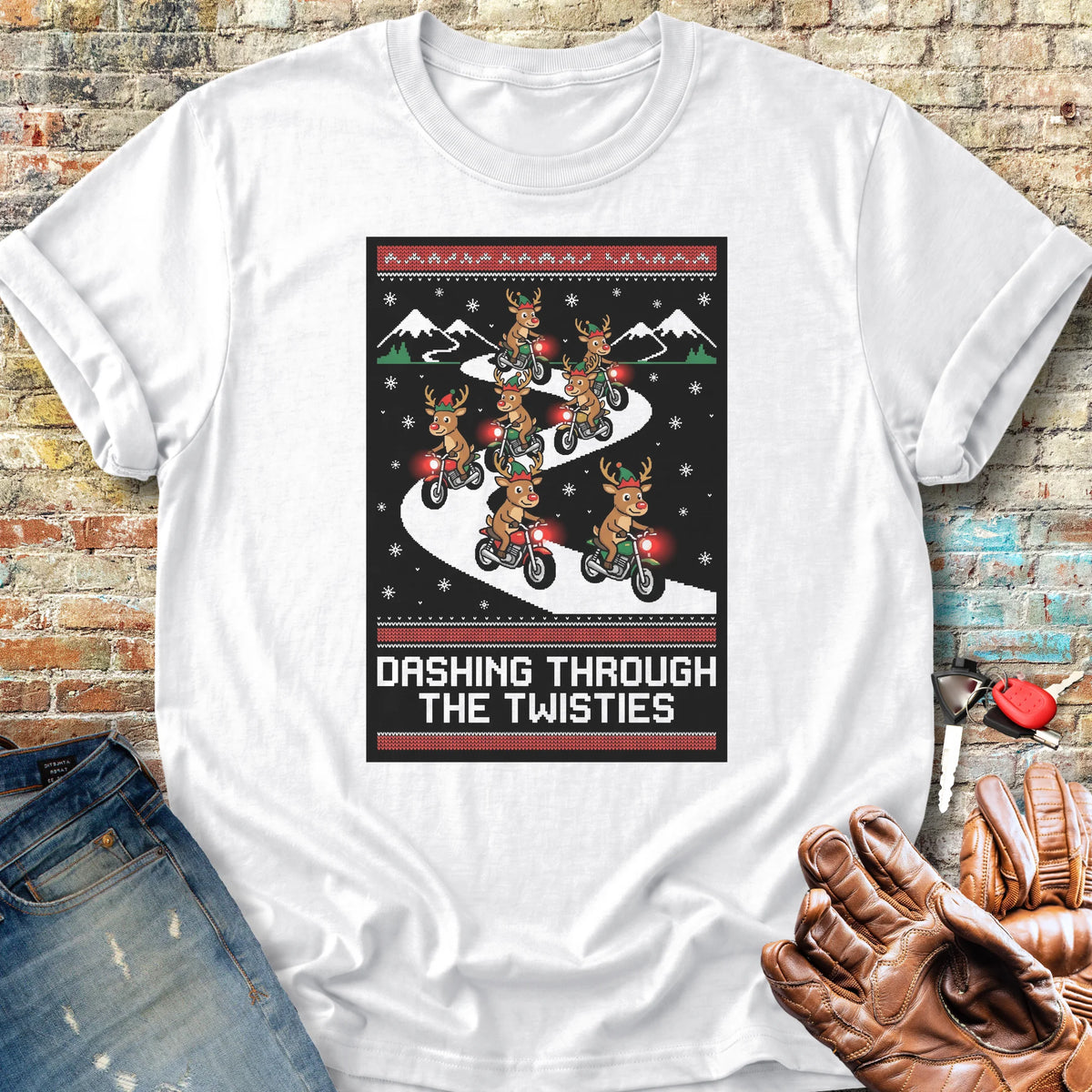 Dashing Through the Twisties Classic T-Shirt - White