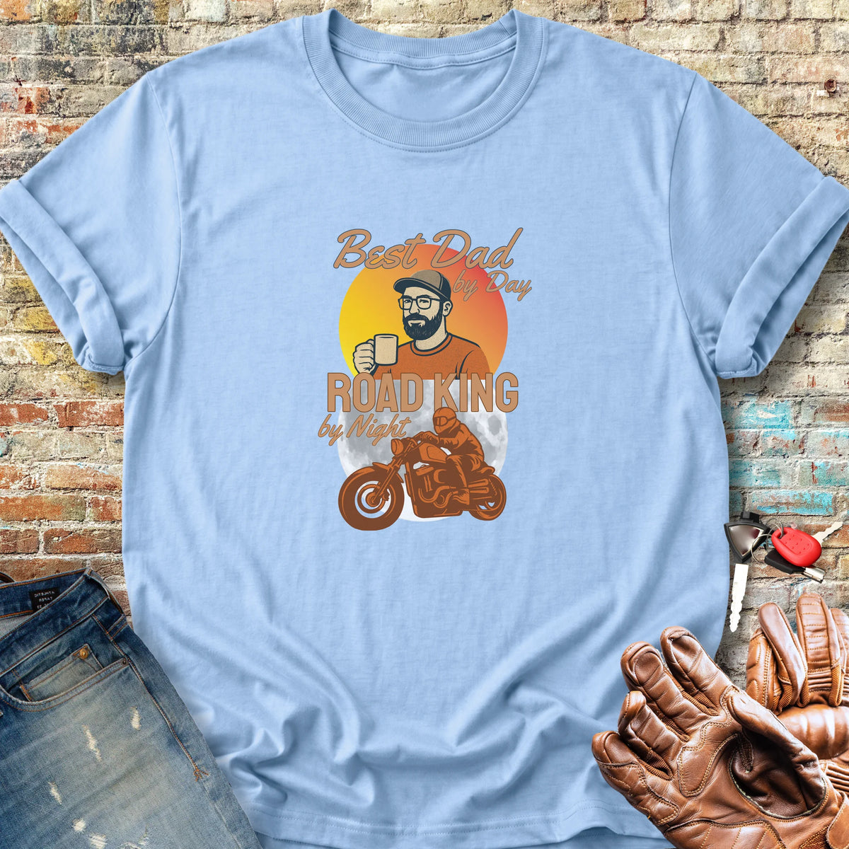 Day Night Classic T-Shirt - Light Blue