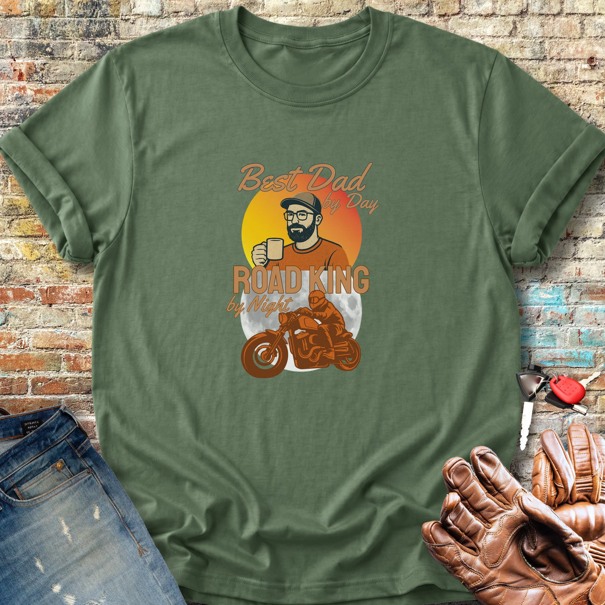 Day Night Classic T-Shirt - Military Green