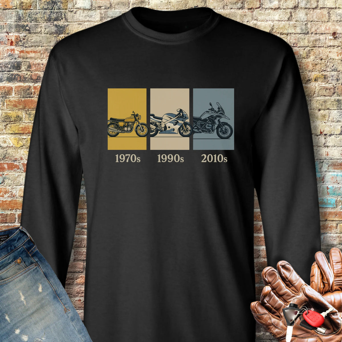 Decades Long Sleeve T-Shirt - Black