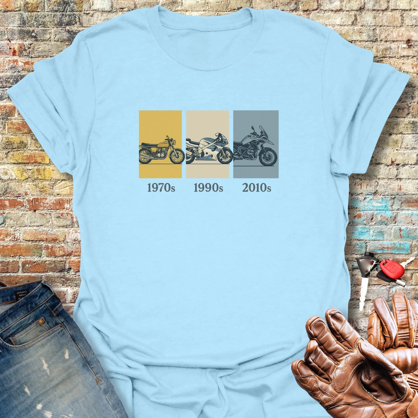Decades T-Shirt - Light Blue
