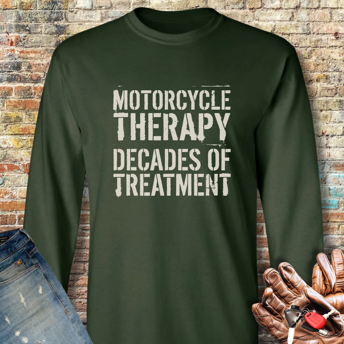 Decades Of Treatment Long Sleeve T-Shirt - Forest Green
