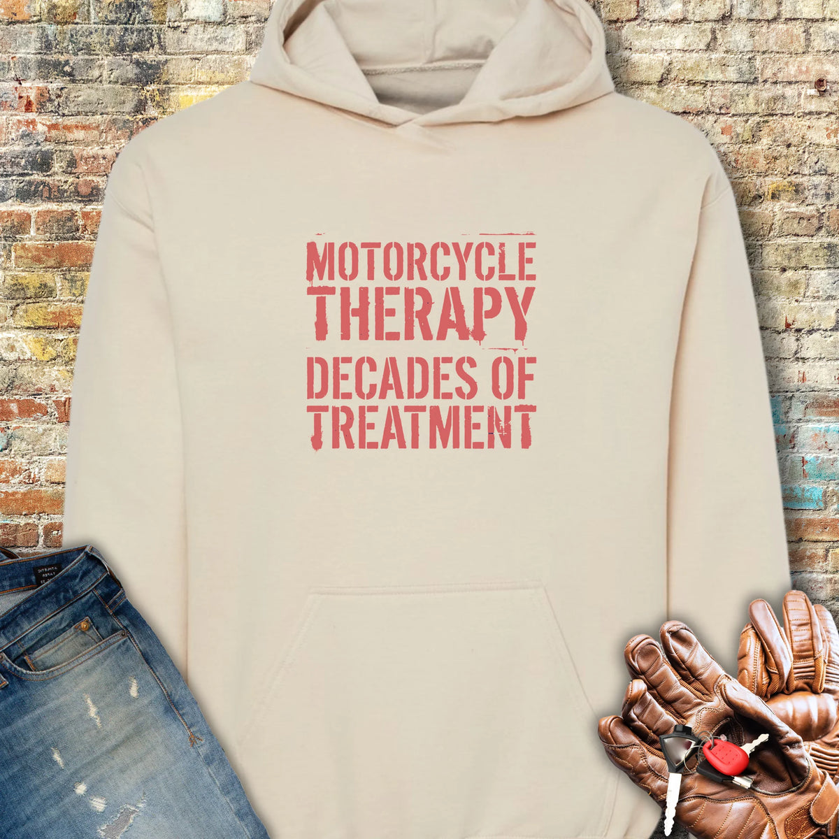 Decades Of Treatment Hoodie - Sand