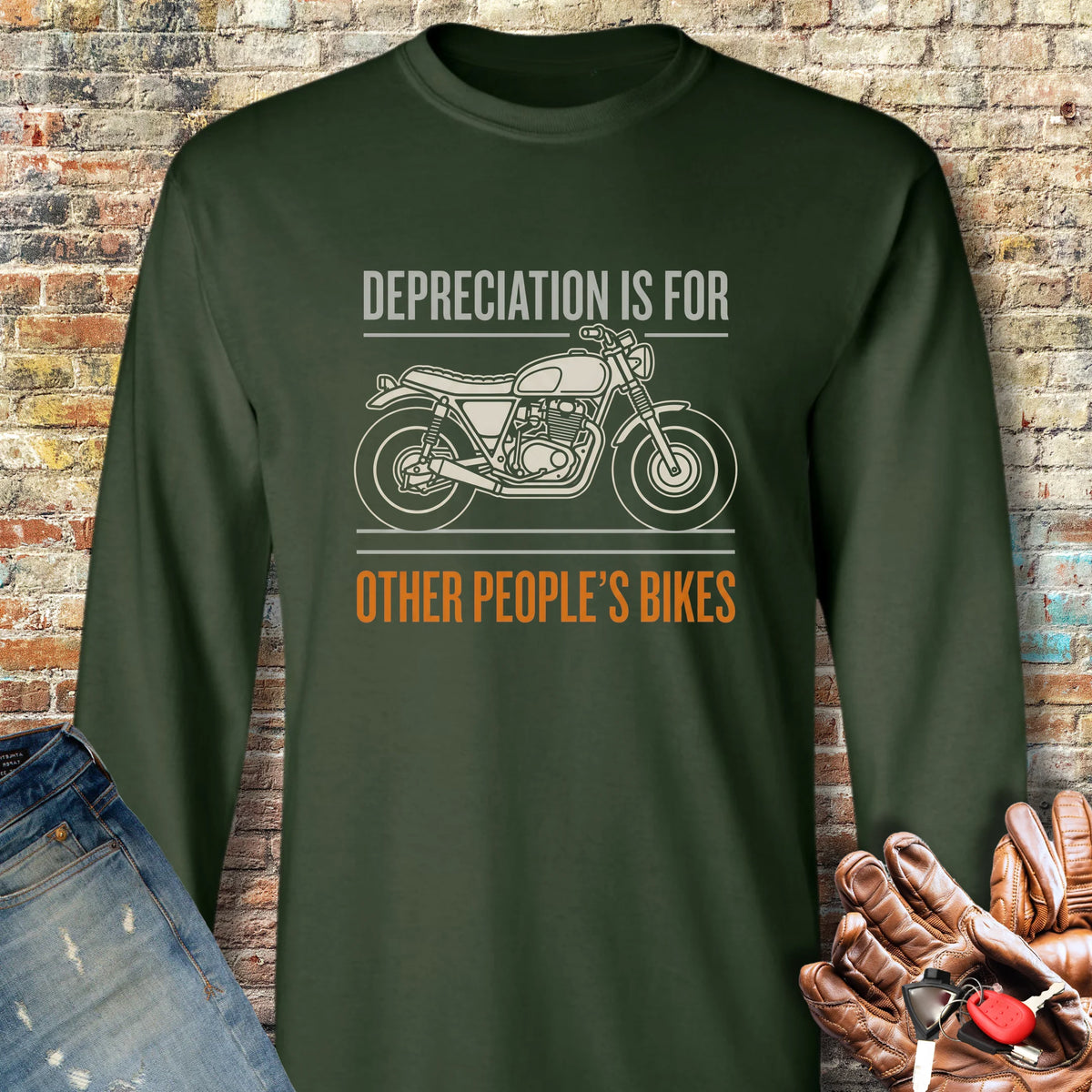 Depreciation Long Sleeve T-Shirt - Forest Green