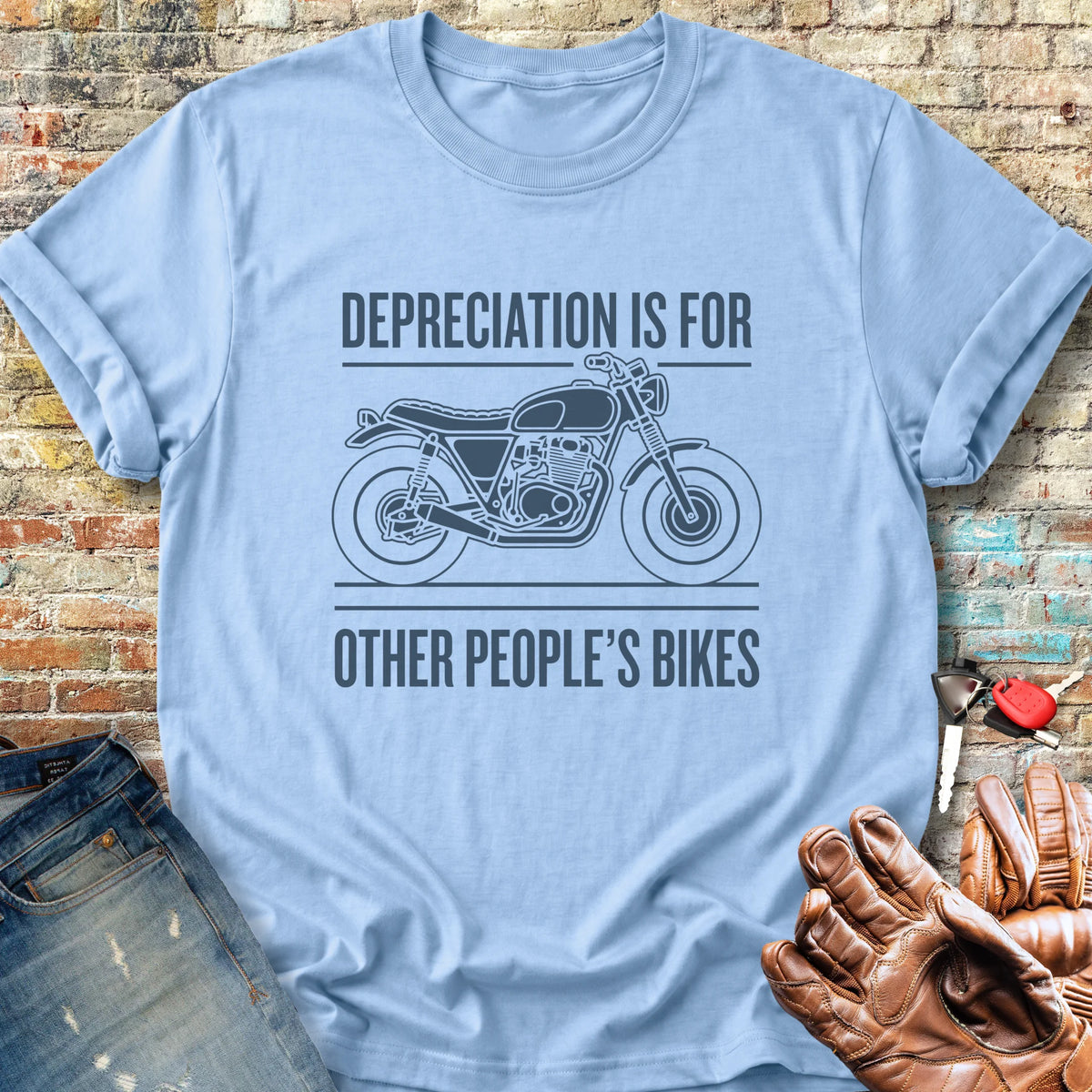 Depreciation Classic T-Shirt - Light Blue