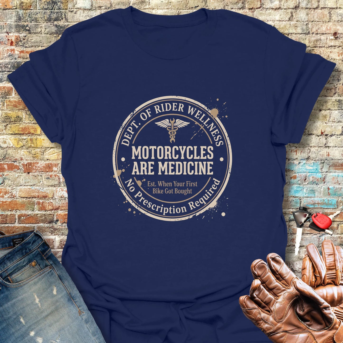 Dept. of Rider Wellness T-Shirt - Navy