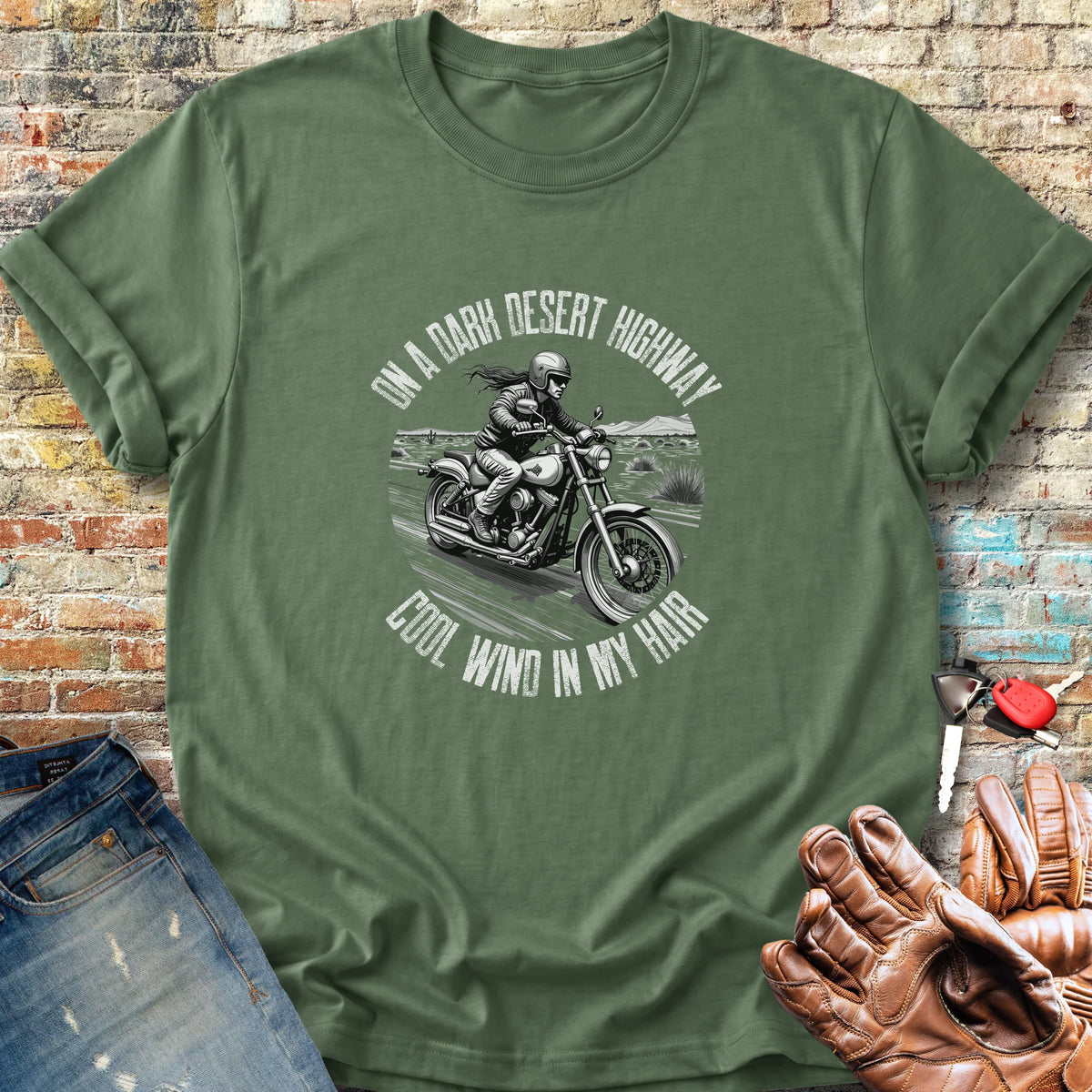 Desert Highway Classic T-Shirt - Military Green