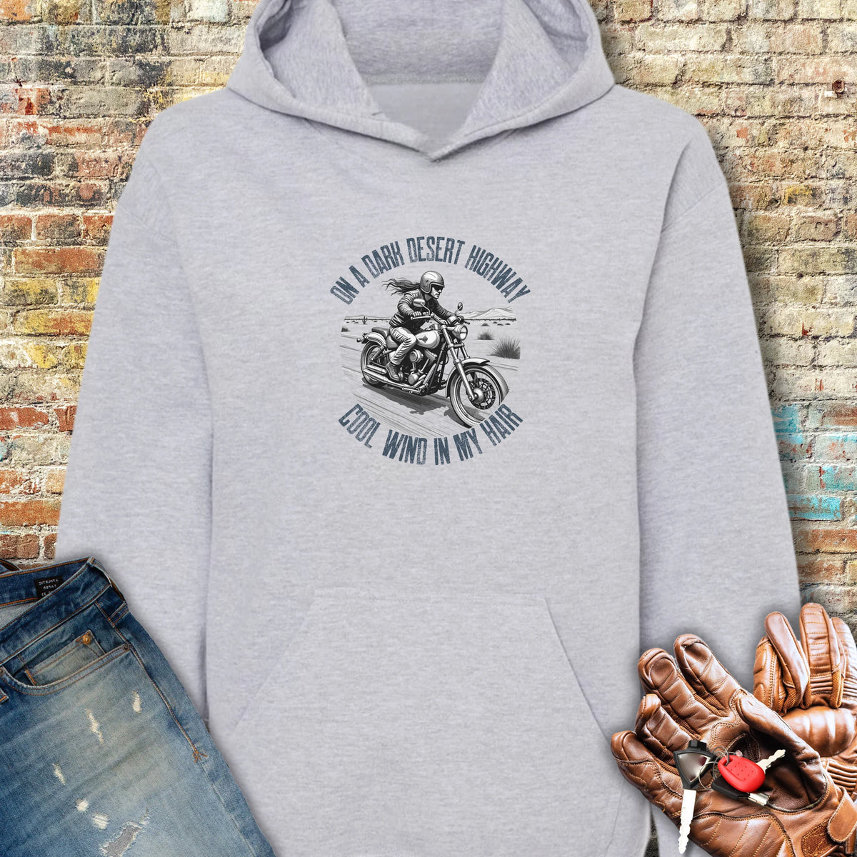 Desert Highway Hoodie - Sport Grey