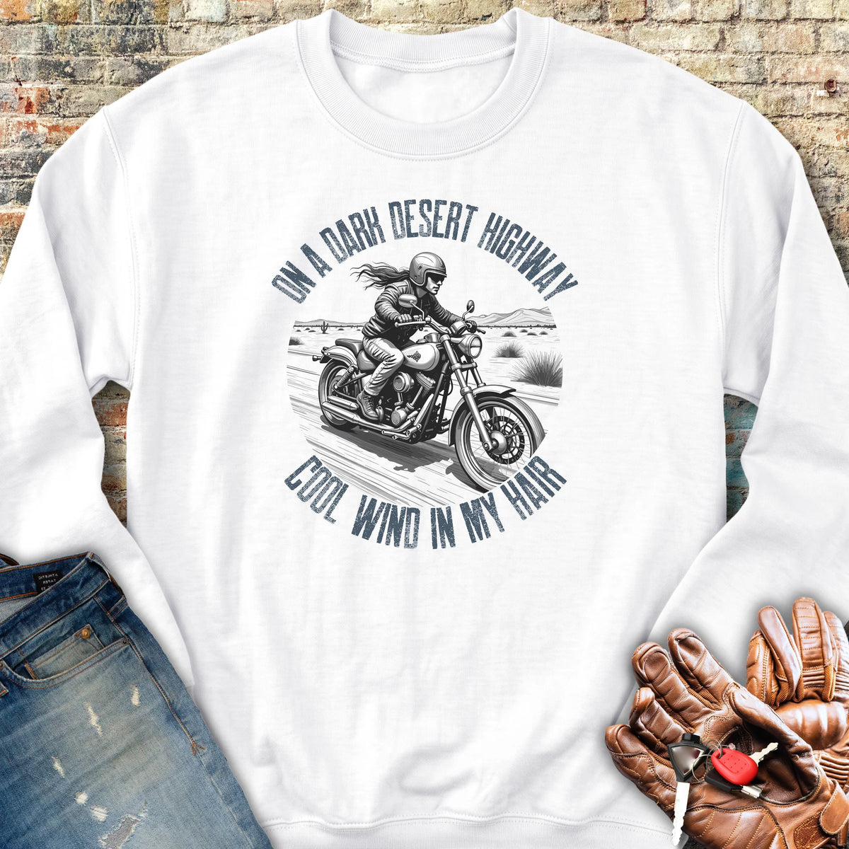 Desert Highway Sweatshirt - White