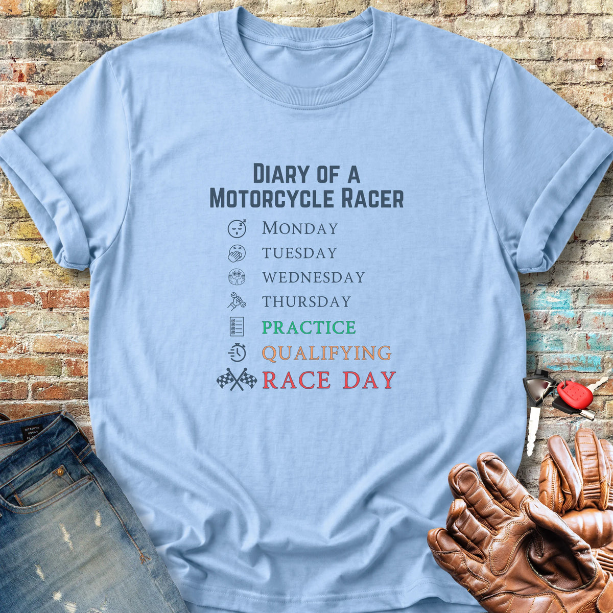 Diary Classic T-Shirt - Light Blue