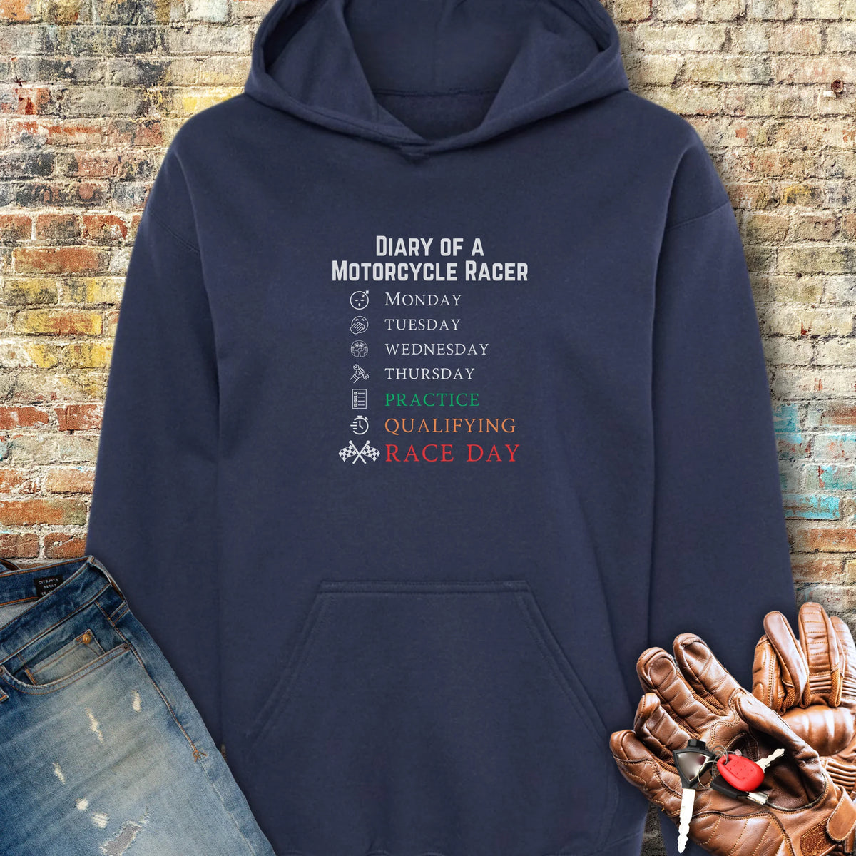 Diary Hoodie - Navy